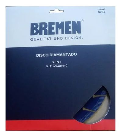 Disco Hormigón Diamantado Bremen 3 en 1 de 9 Pulgadas