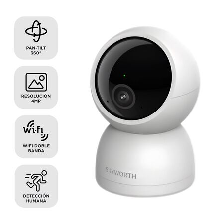 Cámara de Seguridad IP Skyworth H40 Pro 4MP WiFi 360° Interior Visión Nocturna