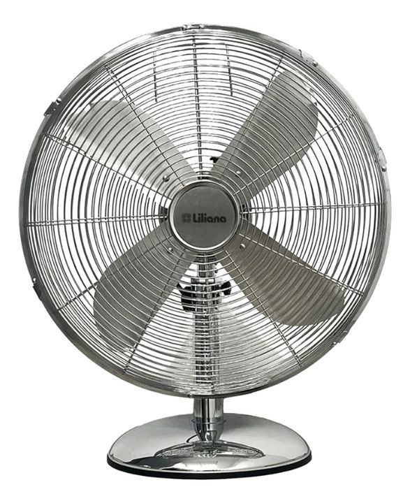 Ventilador De Mesa Liliana Vintage Cromo Classic Air Vvsor12 30 Cm Metal Metal Metal 4 - Vista 1