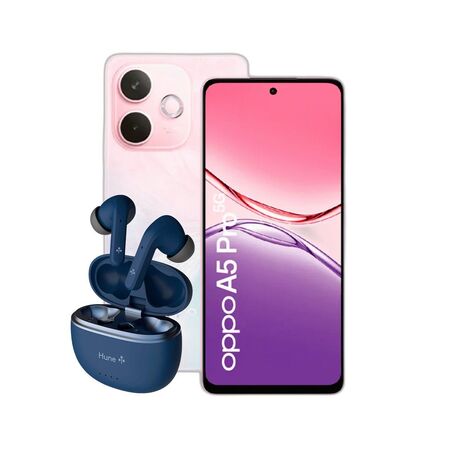 Combo Oppo A5 Pro 5G 8+256GB Pink + Auriculares Hune TWS ANC+ENC
