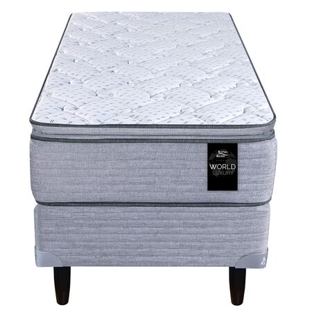 Colchon y Sommier King Koil Kensington 1 Plaza y Media 90x190 Resortes Pocket y Pillow Firme