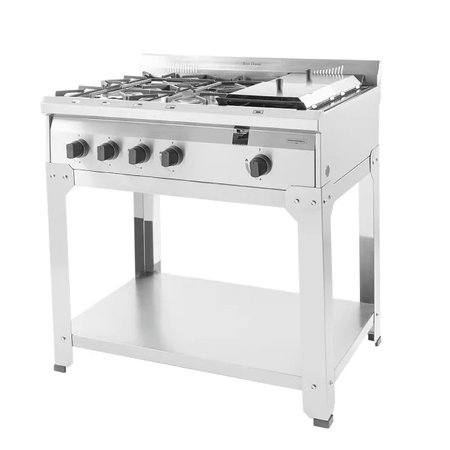 Anafe Industrial Sol Real 4 Hornallas Plancha Multigas 86 Cm