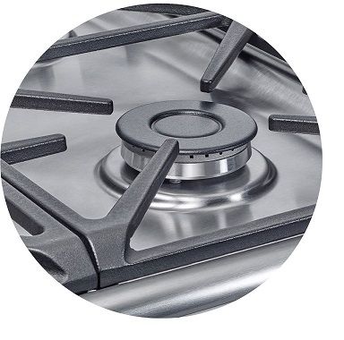 Cocina LONGVIE 13331XF multigas acero inox 56cm encendido luz rejillas fundicion A++