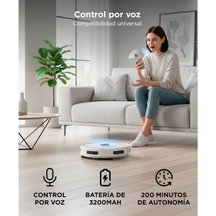 Aspiradora Robot Trapeadora Negra Gadnic V51 Mapeo Inteligente Autonomía Extendida - Vista 5