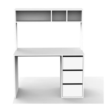 Escritorio Con Alzada Dielfe Eca120 120Cm Blanco