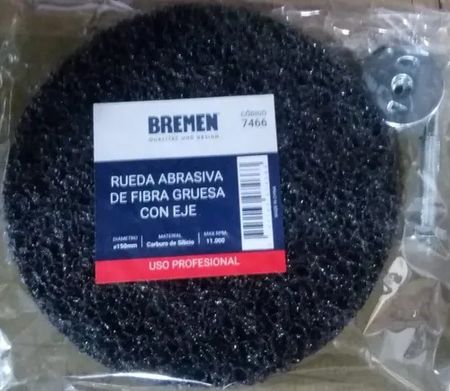 Disco Abrasivo Fibra Bremen 150mm con Eje
