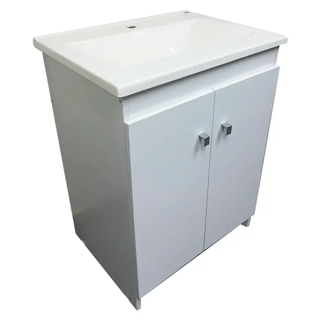 Vanitory CV490 62x46cm Redond Blanco 1Ag MS MARMOL SINTETICO