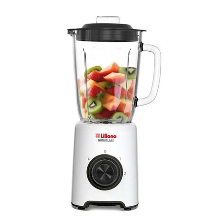 Licuadora Liliana Nutriglass 850w Jarra de Vidrio Blanca AL455