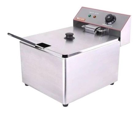 Freidora Electrica Moretti 8 Litros Acero Inoxidable Fryer-8 Gris