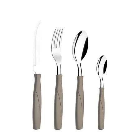 Juego De Cubiertos Itaparica 25 Piezas Warm Grey Brinox ( 6000/786)