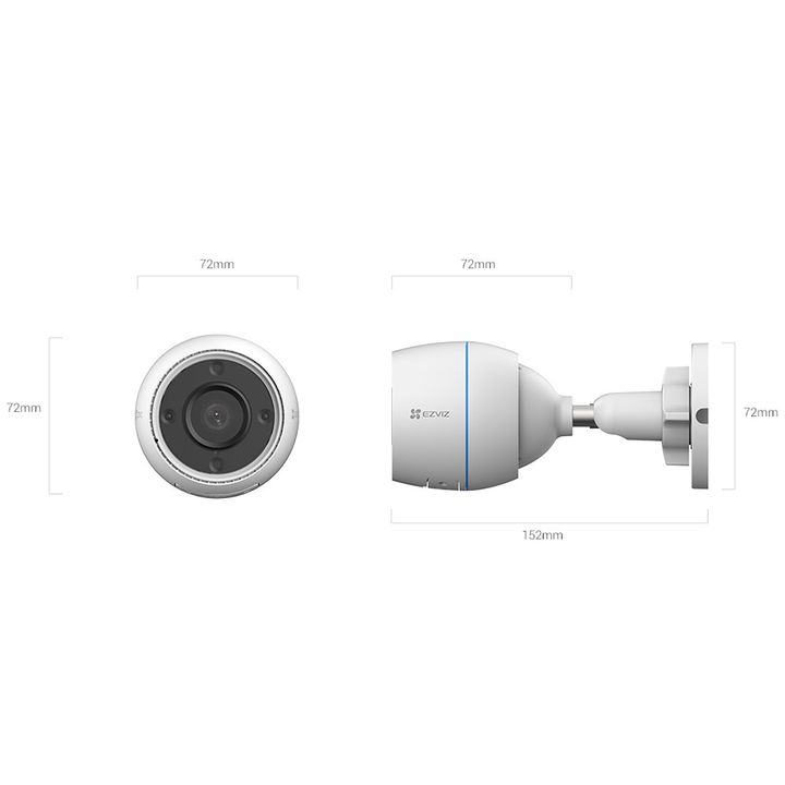 Camara IP 3MP Ezviz H3C 4MM Exterior - Vista 2