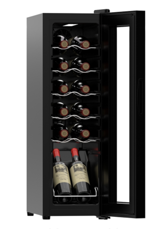 Cava de Vinos JOOG 12 Botellas 32L Termoeléctrica con Display Digital – Negro