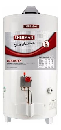 Termotanque Multigas Sherman 50L Gas Tpgp50msh13 Blanco