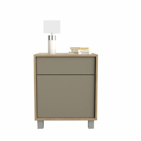 Mesa De Luz Linea Comercial 6426 Olmo F/Gris Tables
