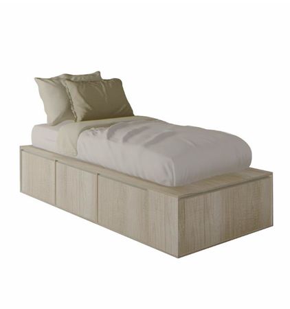 CAMA EMC CUBO PREMIUM 1 PLAZA C/ 3 CAJONES Y 1 ZAPATERO HELSINKI (CAMAPRO1-H)