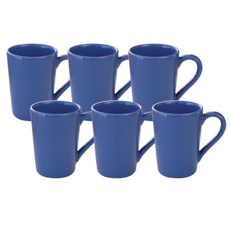 Set X 6 Jarros Mug 230 Cc Azul Oxford