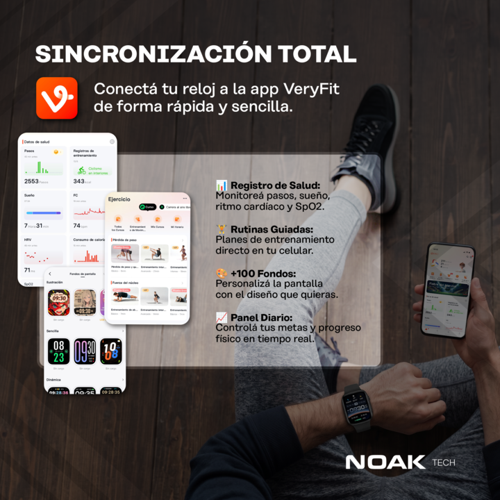 Smartwatch Noak A20 Vision 1.85" Amoled 3ATM - Vista 6