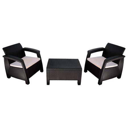 LIVING ROMA SET1 2 SILLONES INDIV+MESA