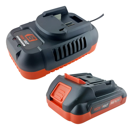Set Cargador + Bateria 2ah Lusqtoff Iron Volt Lbc1820-8 18v