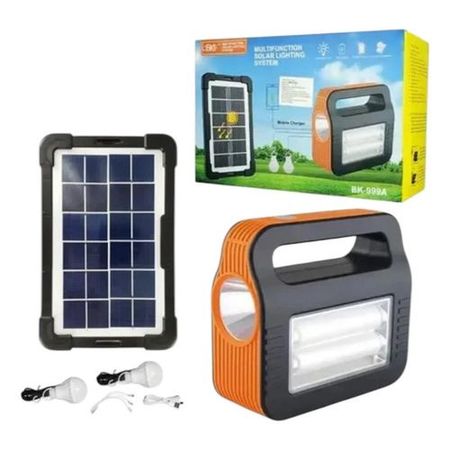 Panel Kit Solar Portatil 3 Lamparas Led Bateria Carga Usb