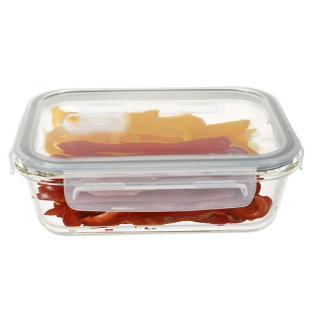 Hermético Contenedor Taper Vidrio Apto Microondas Freezer 1040 ml Aston