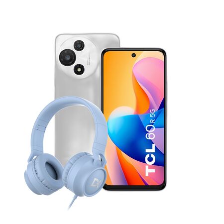 Combo TCL 60 R 5G 4+128GB Pure White + Auriculares Dekkin Vincha USB-C