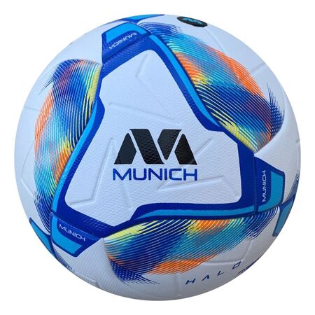 Pelota Futbol Once Munich Halo Uso Profesional Color 444 Azul/naranja/amarillo