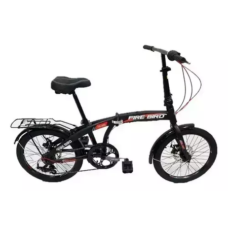 Bicicleta Plegable Firebird Curve R20 6V Shimano Negro/Rojo