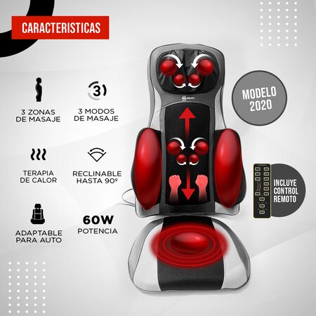 Asiento Masajeador Cervical Espalda Calor Vibracion Shiatsu