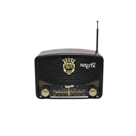 RADIO NISUTA VINTAGE AM/FM MP3 BT AUX (C:NEGRO NSRV16)