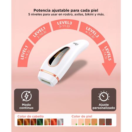 Depiladora Láser Negra Gadnic T3 Depilación Definitiva IPL 999,999 Pulsos 5 Niveles Filtro UV