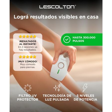 Depiladora Láser Lescolton T002 5 Niveles 36w Filtro UV