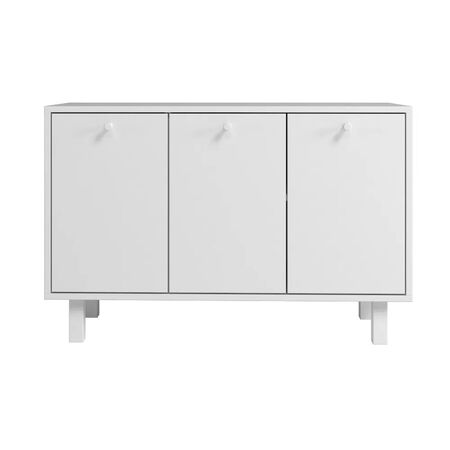 Comoda Proline 3 Puertas Con Patas Blanco 59.5x90x33 Cm PLINE-BHO53-06