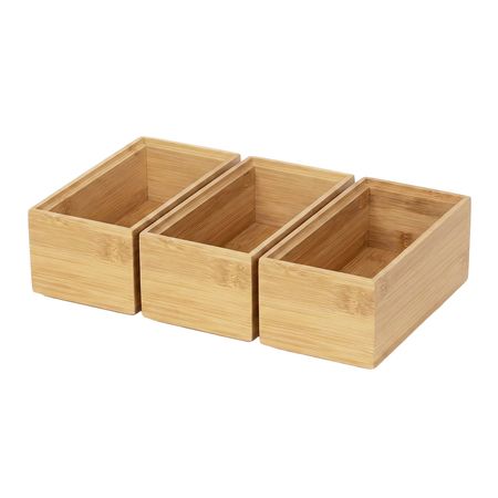 Set X3 Organizador Bambú Apilable 7,5x15x6,8 - Suka