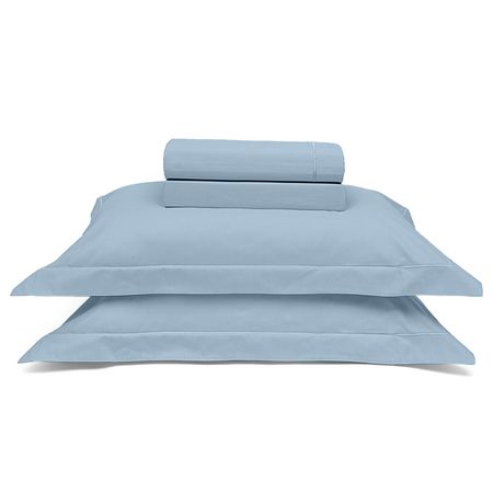 Juego de Sábanas de 230 hilos Reffin 2 Plazas color Azul