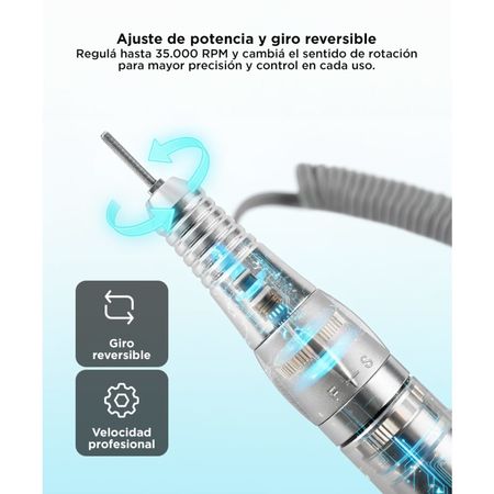 Torno Eléctrico de Uñas Gadnic Con Control por Pedal 