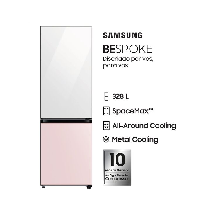 Heladera Samsung RB33A3070WP Bespoke 328 L Blanco Rosa - Vista 1