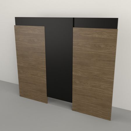Respaldo De Sommier Juvenil Tables COD: 6429 1.18 Mts Nogal y Negro