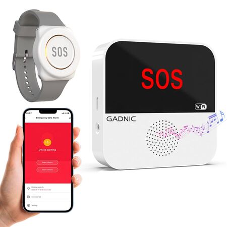 tBotón De Pánico Y Ayuda Gadnic Safe Ancianos Mayores Apto Ducha Módulo Pulsera