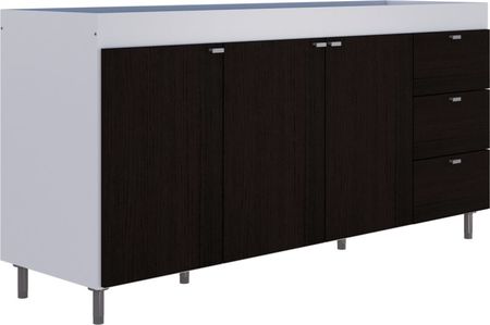 Bajo Mesada Muebles Orlandi 160Cm 4001 Blanco-Wengue