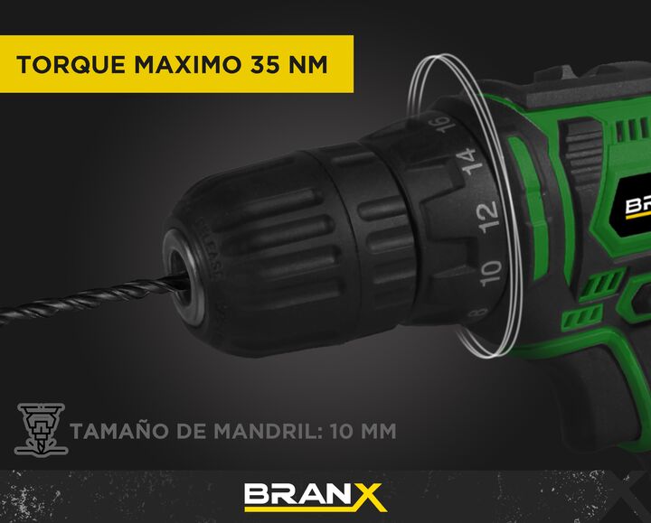 Taladro Atornillador Inalmbrico Branx Bateria 18v Litio - Vista 4