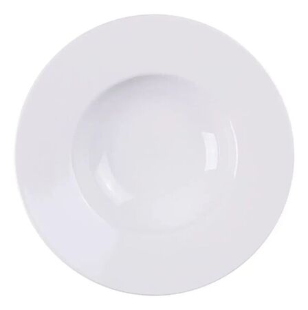 Set x6 Plato Pasta Paola Tramontina Porcelana Blanco 27 cm