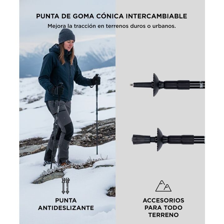 Kit de Bastones Gadnic Para Trekking Senderismo Antishock - Vista 5