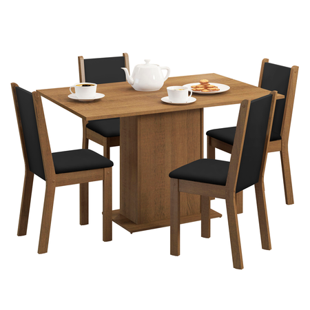 Juego De Comedor Mesa Con 4 Sillas Madesa Talita