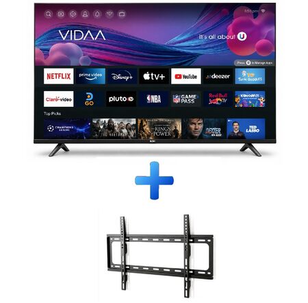 Combo Smart TV LED Full HD 43" BGH VIDAA B4325FH5 + Soporte LCD Wall Mount 26" a 63" de Regalo 