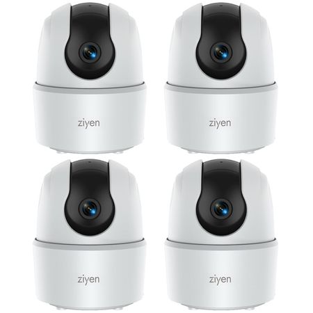 Kit X4 Cámaras De Seguridad Interior Ziyen Wifi Vision Nocturna 2mp