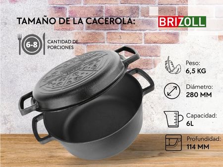 CACEROLA 6L TAPA SARTEN