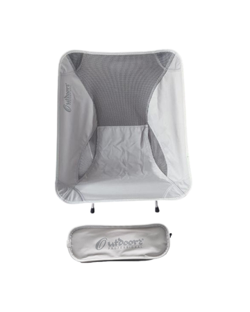 SILLA PORTATIL PLEGABLE DE ALUMINIO PARA CAMPING 1005 GRIS CLARO OUTDOORS