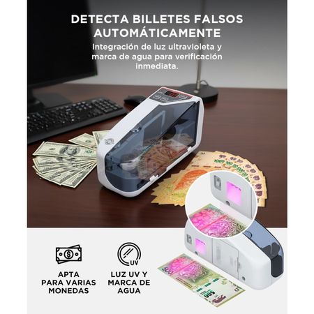 Contadora de Billetes Gadnic Portátil Detecta Billetes Falsos