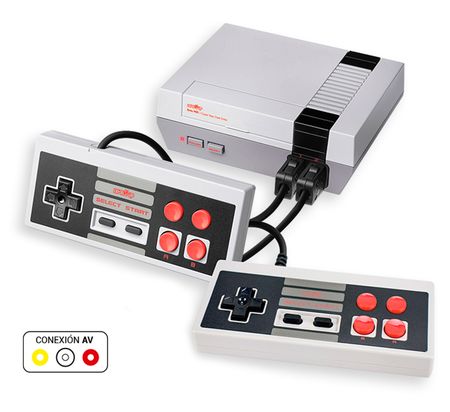 Consola Retro Nes Level Up Conexión Av 500 Juegos Retro Nes Av